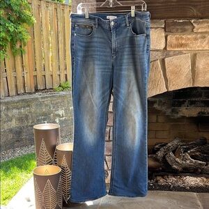 Athleta SculpTek Flare Cut Blue Jeans 16